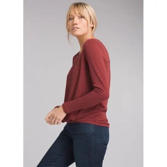Prana Frosene Top Cotton and‎ Tencel in Mulled Wine Size XS - Picture 2 of 11